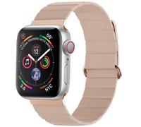 imoshion Bracelet en cuir magnétique pour Apple Watch Series 1 á 9 / SE (38/40/41 mm) | Series 10 / 11 (42 mm) - Beige