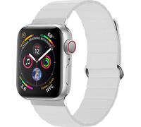 imoshion Bracelet en cuir magnétique pour l'Apple Watch Series 1-9 / SE - 38/40/41 mm / Series 10 - 42 mm - Blanc