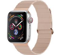 imoshion Bracelet en cuir magnétique pour l'Apple Watch Series 1 à 9 / SE (38/40/41 mm) | Series 10 (42 mm) - Beige