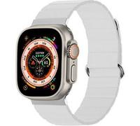 imoshion Bracelet en cuir magnétique pour Watch | 44/45/46/49 mm - Blanc