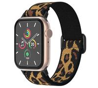 imoshion Bracelet en nylon élastique pour Apple Watch Series 1 á 11 / SE / Ultra (44/45/46/49 mm) - Léopard