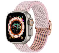 imoshion Bracelet en nylon élastique pour Apple Watch Series 1 t/m 11 / SE / Ultra (44/45/46/49 mm) - Rose