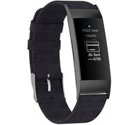 imoshion Bracelet en nylon pour Fitbit Charge 3 / 4 - Noir