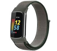 imoshion Bracelet en nylon pour Fitbit Charge 5 - Taille S - Gris foncé