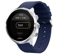 Bracelet Suunto 9 Baro,Suunto 9,Suunto 7,Sony Smartwatch 2 imoshion Bracelet en silicone avec boucle argentée sans aide à l'installation Bleu foncé G