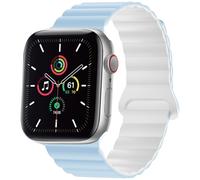 imoshion Bracelet en silicone magnétique pour Apple Watch | 38/40/41/42 mm - Bleu & Blanc
