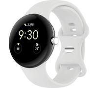 imoshion Bracelet en silicone pour Google Pixel Watch / Watch 2 / Watch 3 (41 mm) - Taille L - Blanc