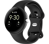 imoshion Bracelet en silicone pour la Google Pixel Watch / Watch 2 / Watch 3 (41 mm) - Taille L - Noir