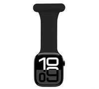 imoshion Bracelet infirmier en silicone pour Apple Watch Series 1 t/m 11 / SE / Ultra (44/45/46/49 mm) - Noir