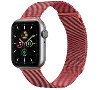 imoshion Bracelet magnétique milanais pour Apple Watch Series 1 - 9 / SE (38/40/41 mm) | Series 10 / 11 (42 mm) - Taille M - Rouge