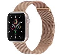 imoshion Bracelet magnétique milanais pour Apple Watch Series 1 - 9 / SE (38/40/41 mm) | Series 10 / 11 (42 mm) - Taille M - Rose Doré