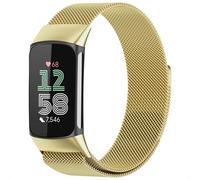imoshion imoshion Bracelet magnétique milanais Fitbit Charge 5 Taille M Doré Dorée