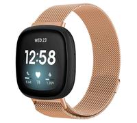 imoshion Bracelet magnétique milanais pour Fitbit Versa 3 - Taille S - Rose Doré