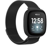 Bracelet Fitbit Versa 4,Fitbit Versa 3,Fitbit Sense 2,Fitbit Sense Bracelet de montre Milanais Noir