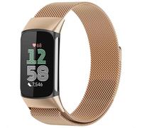 imoshion Bracelet magnétique milanais pour le Fitbit Charge 5 - Taille S - Or rose