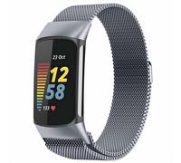 imoshion Bracelet magnétique milanais pour le Fitbit Charge 5 - Taille S - Space Grey