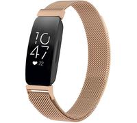 imoshion Bracelet magnétique milanais pour le Fitbit Inspire - Taille M - Rose Dorée
