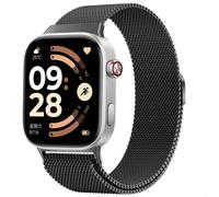 imoshion Bracelet magnétique milanais pour Xiaomi Smart Band 9 / 8 Pro / Redmi Watch 6 / 5 / 4 - Noir