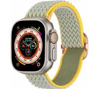 imoshion Bracelet nylon élastique pour l'Apple Watch Series 1-10 / SE / Ultra (2) - 42/44/45/46/49 mm - Vert clair