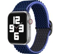 imoshion Bracelet nylon élastique pour l'Apple Watch Series 1-9 / SE - 38/40/41 mm / Series 10 - 42 mm - Bleu foncé