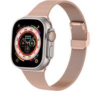 imoshion Bracelet pliable milanais pour l'Apple Watch Series 1-10 / SE / Ultra (2) - 42/44/45/46/49 mm - Rose Gold
