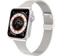 imoshion Bracelet pliant milanais pour Apple Watch Series 1 à 9 / SE (38/40/41 mm) | Series 10 (42 mm) - Starlight