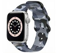 imoshion Bracelet robuste en nylon pour Apple Watch Series 1 - 9 / SE (38/40/41 mm) | Series 10 / 11 (42 mm) - Camouflage Grey