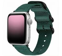 imoshion Bracelet robuste en nylon pour Apple Watch Series 1 - 9 / SE (38/40/41 mm) | Series 10 / 11 (42 mm) - Vert foncé