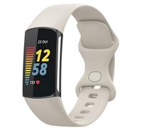 imoshion Bracelet silicone pour Fitbit Charge 5 / Charge 6 - Taille L - Beige