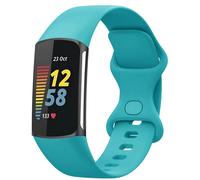 imoshion Bracelet silicone pour Fitbit Charge 5 / Charge 6 - Taille L - Turquoiose