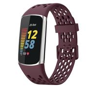 imoshion Bracelet sport en silicone avec boucle pour Fitbit Charge 5 / 6 - Rouge foncé