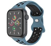 imoshion Bracelet Sport? en silicone pour Apple Watch | 38/40/41/42 mm - Taille S/M - Blue & Black