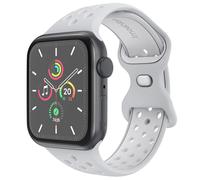 imoshion Bracelet Sport? en silicone pour Apple Watch | 44/45/46/49 mm - Taille M/L - Grey & White