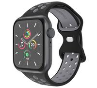 imoshion Bracelet Sport? en silicone pour Apple Watch | 44/45/46/49 mm - Taille S/M - Black / Grey