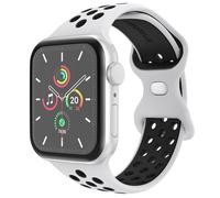 imoshion Bracelet Sport? en silicone pour Apple Watch | 44/45/46/49 mm - Taille S/M - White / Black