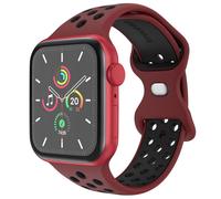 imoshion Bracelet Sport? en silicone pour Apple Watch | 44/45/46/49 mm - Taille S/M - Wine Red & Black