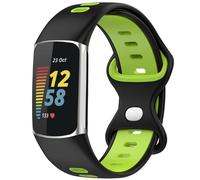 imoshion Bracelet Sport? en silicone pour Fitbit Charge 5 / 6 - Black & Green