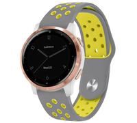 imoshion Bracelet sportif en silicone - Connexion universelle de 18 mm - Gris / Jaune