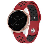 imoshion Bracelet sportif en silicone - Connexion universelle de 18 mm - Rouge / Noir