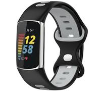 imoshion Bracelet sportif en silicone Fitbit Charge 5 / Charge 6 - Noir / Gris