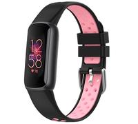 imoshion imoshion Bracelet sportif en silicone Fitbit Luxe Noir/Rose Noir
