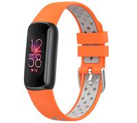 imoshion Bracelet sportif en silicone Fitbit Luxe - Orange/Gris