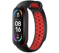 imoshion imoshion Bracelet sportif en silicone Xiaomi Mi Band 5 / 6 Noir / Rouge Noir