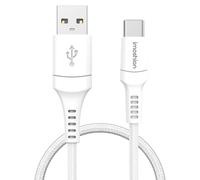 imoshion Braided USB-C vers câble USB-A - 1 mètre - Blanc
