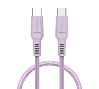 imoshion Braided USB-C vers câble USB-C - 1 mètre - Lilas