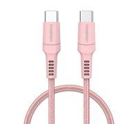 imoshion Braided USB-C vers câble USB-C - 1 mètre - Rose