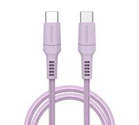imoshion Braided USB-C vers câble USB-C - 2 mètre - Lilas