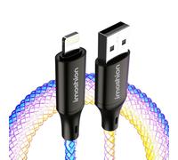 imoshion Câble de charge rapide lumineux RGB - USB-A vers Lightning - 2 mètres