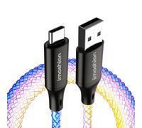 imoshion Câble de charge rapide lumineux RGB - USB-A vers USB-C - 2 mètres