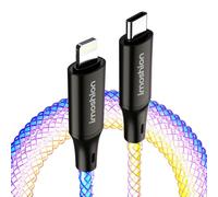 imoshion Câble de charge rapide lumineux RGB - USB-C vers Lightning - 2 mètres